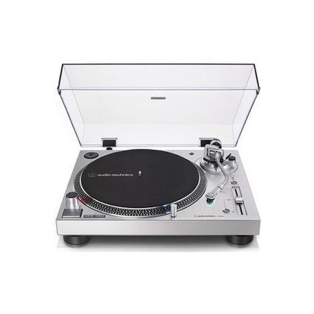 Audio-Technica AT-LP120XUSB Stereo Turntable - High-Quality Sound & USB Support - Sleek Silver Design